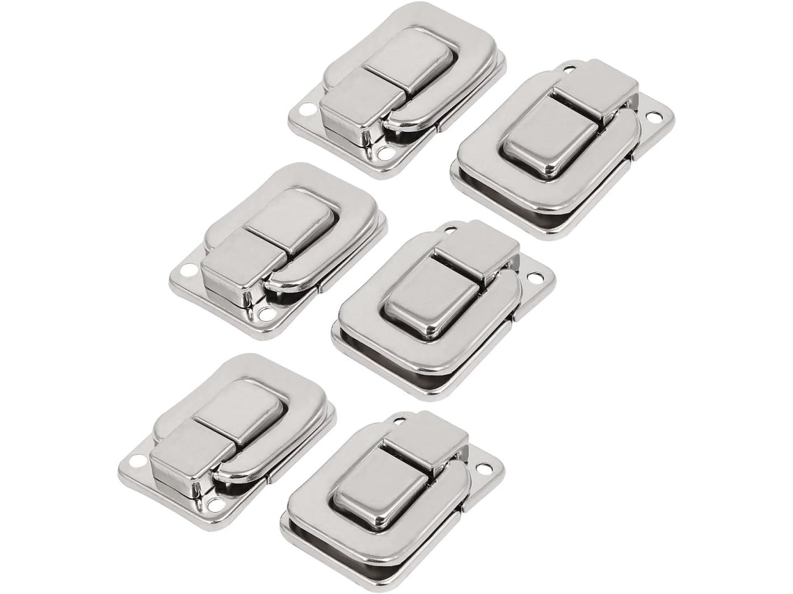 Fecho de Alternância para Caixa de Ferramentas/joias prata 40x27x8mm 6 peças CHABERLU