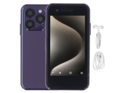 Mali smartphone Pequeno 3.5 Polegadas Dual Sim 4gb 64gb 2000mah Câmeras 5mp 8mp Desbloqueio Facial Android 10 Roxo
