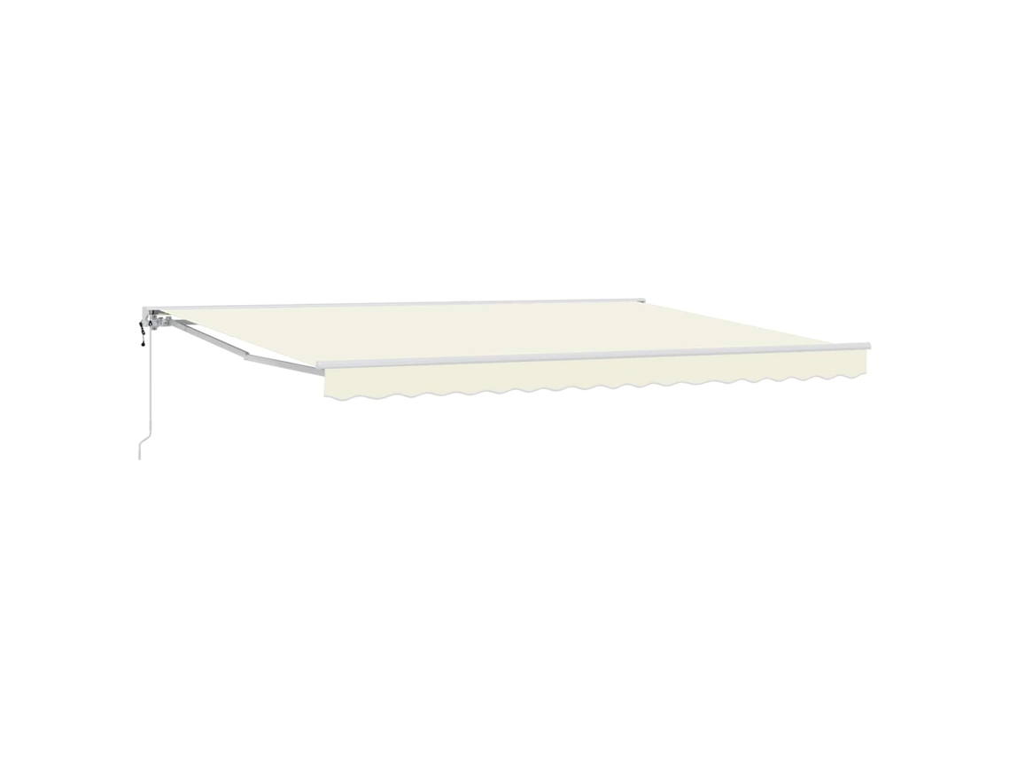 Conjunto 1 Toldo Retrátil Vidaxl Branco Alumínio (4,5 × 3,5 M)