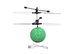 Business bola Voadora com Luzes Led, Carregamento Usb, Brinquedo Interativo para Interior e Exterior, Verde | S/MARCA