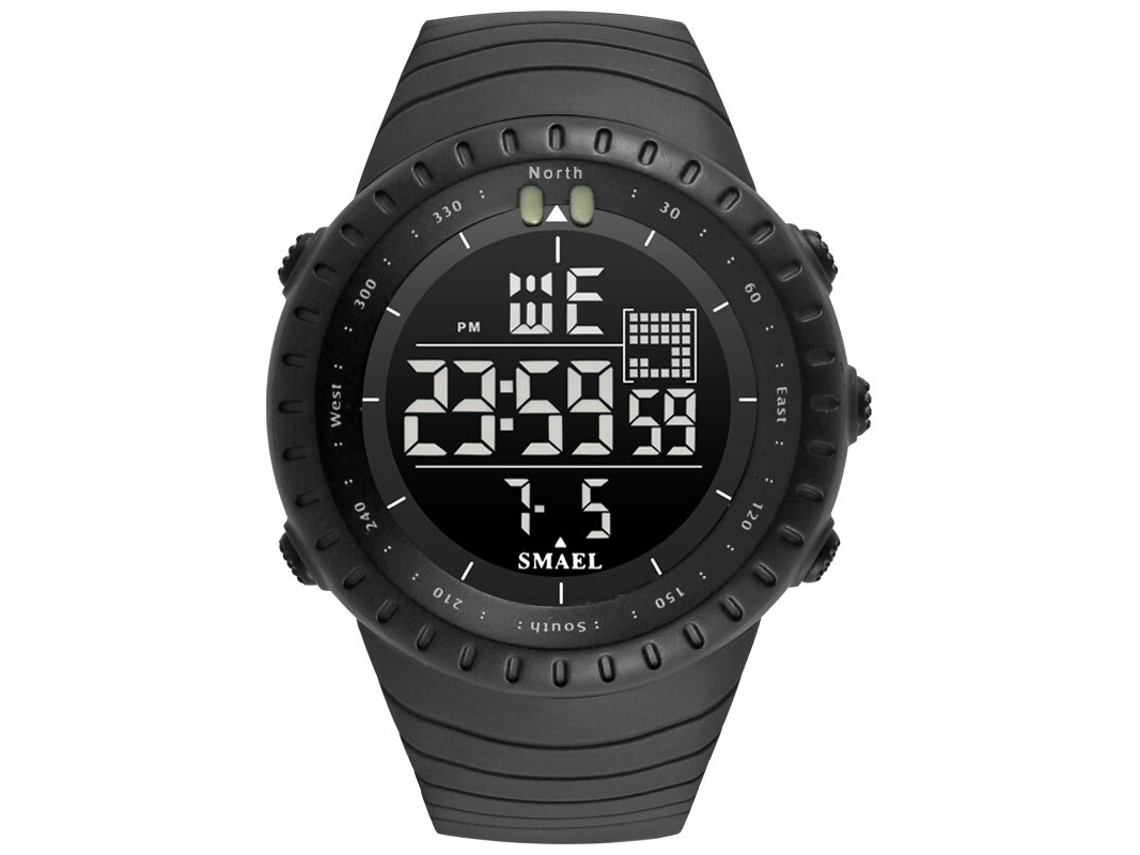 Relógio Esportivo Digital Masculino de 55mm com Luz Led MDUG