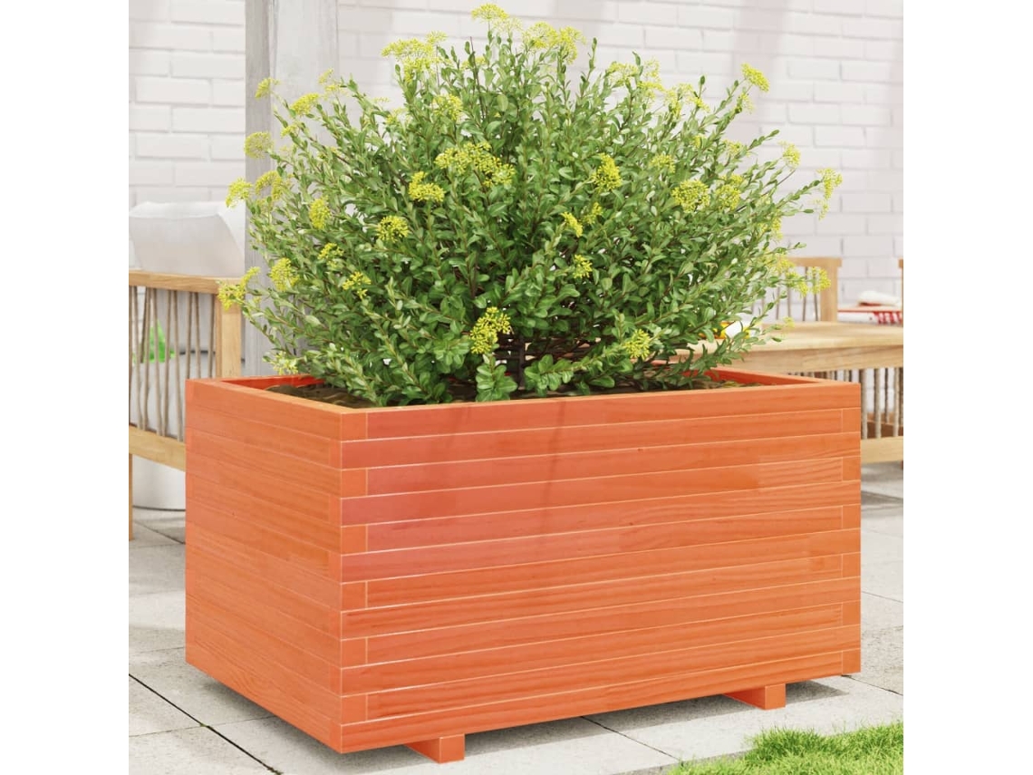 Vidaxl Vaso/floreira De Jardim 90x60x49,5 Cm Pinho Maciço Castanho Mel