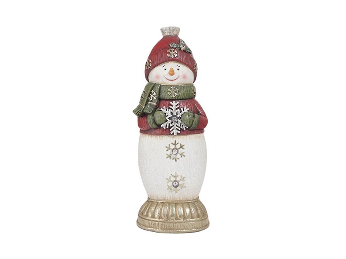 Laxiscreed Bola De Natal Snowman Vermelho 2022 - Decoração Luminosa Para Casa E Mesa Natalina