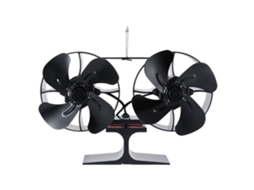 Ventilador De Lareira Térmico (design De Dupla Cabeça, 8 Pás)