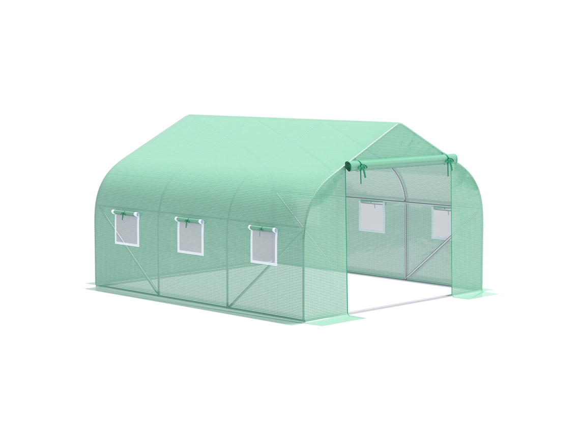 Estufa de Papel Alumínio para Planta Casa Teto de Duas Águas 350l × 300b × 200h Cm Envio Rápido S/MARCA