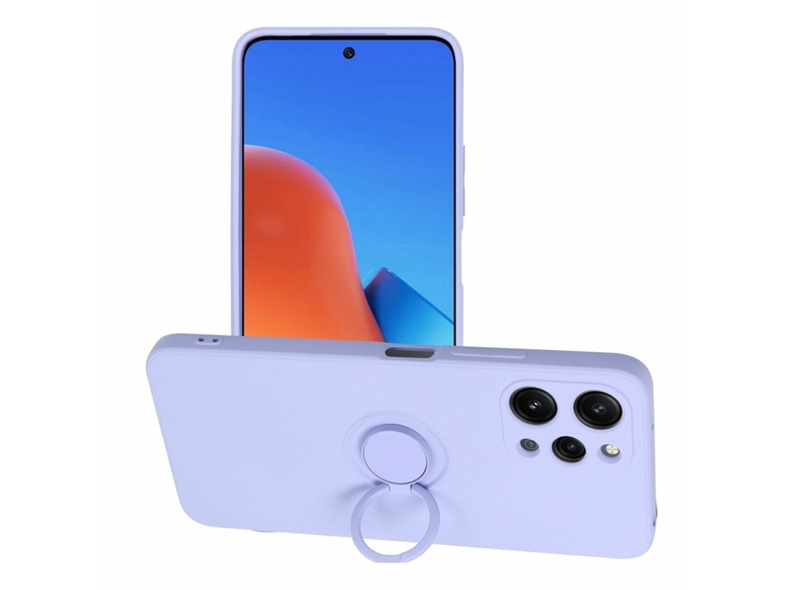 Capa Anel para Xiaomi Xiaomi Redmi 12 4G Silicone Roxo