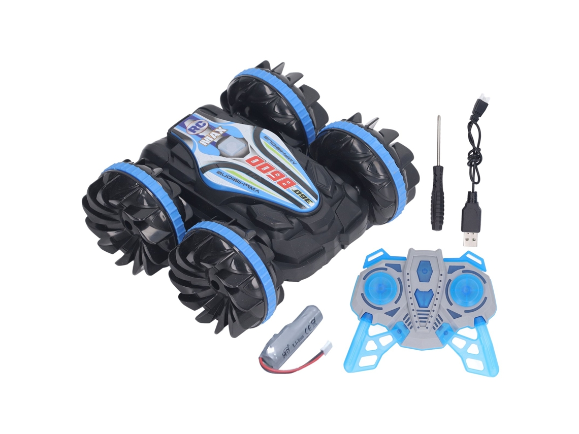 Primerox carro de Acrobacias Rc Anfíbio 2.4g com Carregamento Usb e Controle Remoto para Crianças