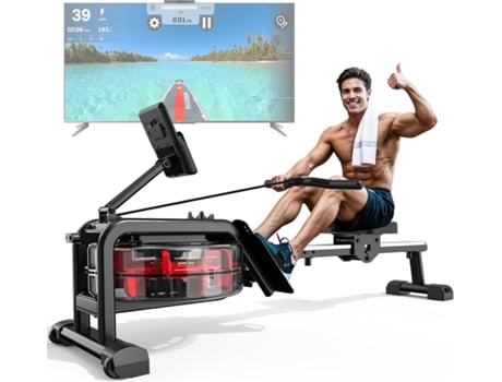 Máquina de Remo ORISYN com Resistência À Água Computador de Bordo Bluetooth Suporte de Tablet Ajustável Capacidade de 160 kg