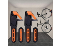 2026 soporte de Bicicleta Mural com Revestimento de Borracha, para 2 Bicicletas, Ajustável, Economiza Espaço, Interior e Exterior