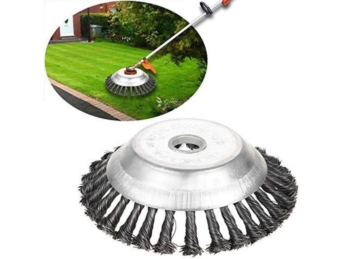 Cabezal De Alambre Com Nó Taperizado Para Cortador De Grama, Desbrozadora - 150mm, Limpeza E Polimento De Metais
