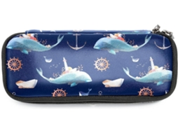 Tenho lápis Aquarela de grande capacidade com estampa de âncora e Baleia, ideais para escola, mesa e adultos.