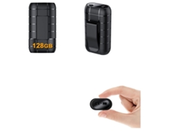 Lurelia Gravador De Voz Magnético 128gb Com Ativação Por Voz, Redução De Ruído, Recarregável Para Reuniões, Aulas, Entrevistas - Preto