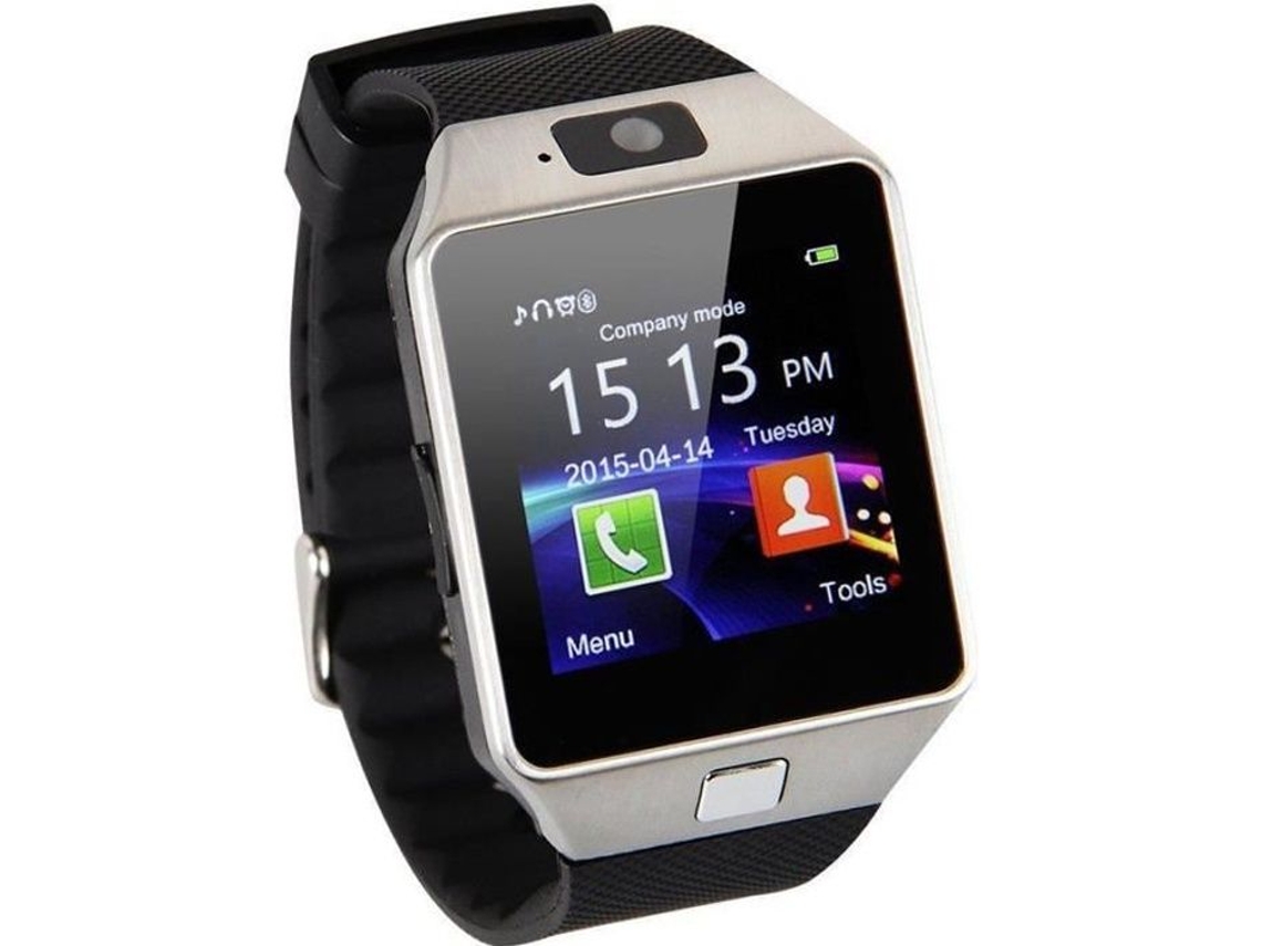 Bluetooth Smart Watch Phone DZ09 Suporte TF SIM Card HD Câmera Sincronização SMS Chamada para Android Phone -Preto WOTUMEO
