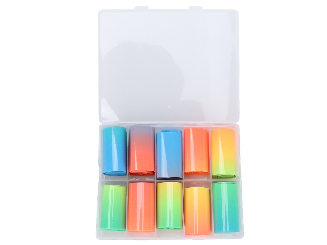 10 Rolos De Adesivos De Transferência Para Unhas Luminosos Com Cores Diferentes Stickers Fluorescentes Para Arte De Unhas
