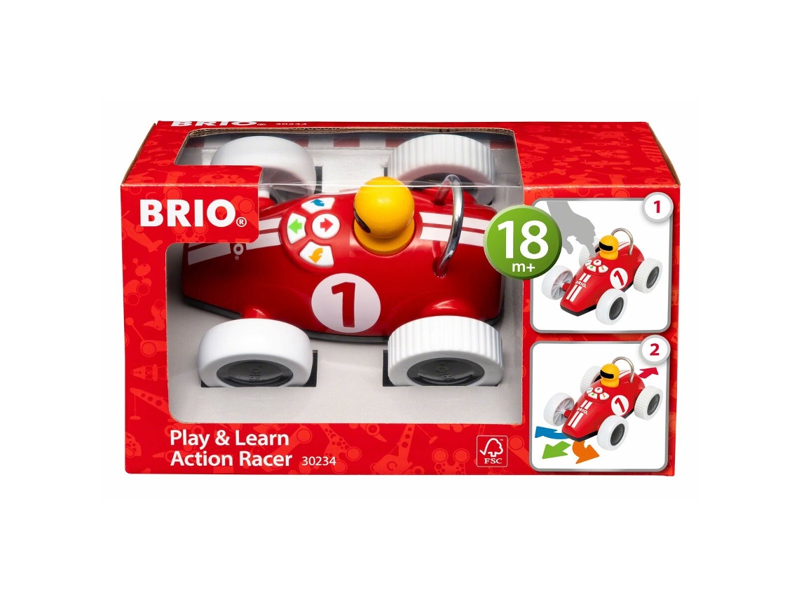 Carros e Motos BRIO Interativo Play & Learn Racing Car Programável (Idade Mínima Recomendada: 1 ano)