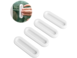 4 Puxadores Para Portas De Varanda, Autoadesivos, Extremamente Resistentes, Em Plástico, Para Portas De Vidro, Portas De Correr E Gavetas, Na