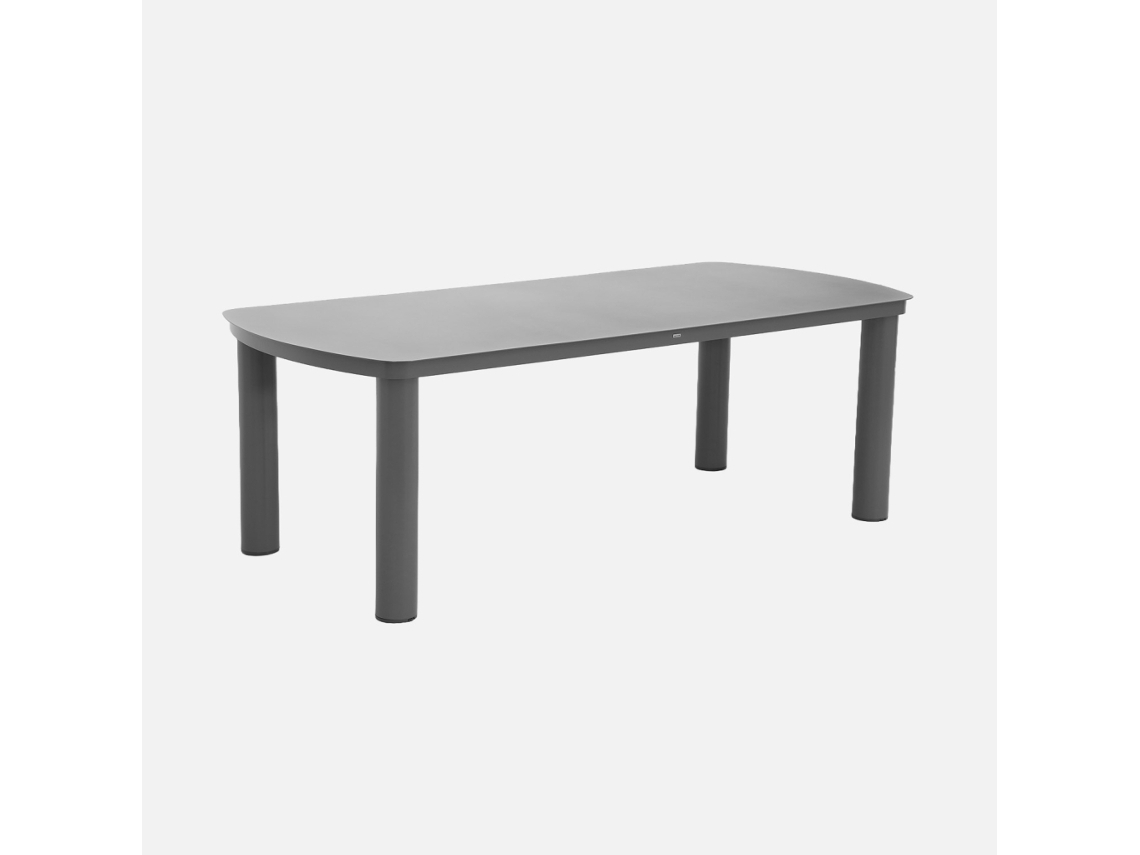 Mesa de jardim em alumínio, 10 lugares, antracite.