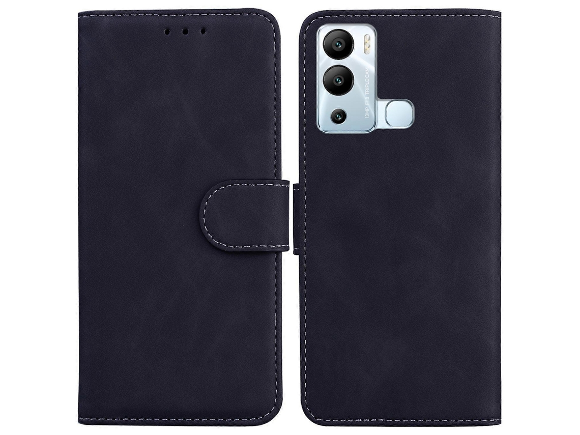 Capa De Celular Flip Em Couro Sintético Com Toque Suave E Cor Pura Para Infinix Hot 12i