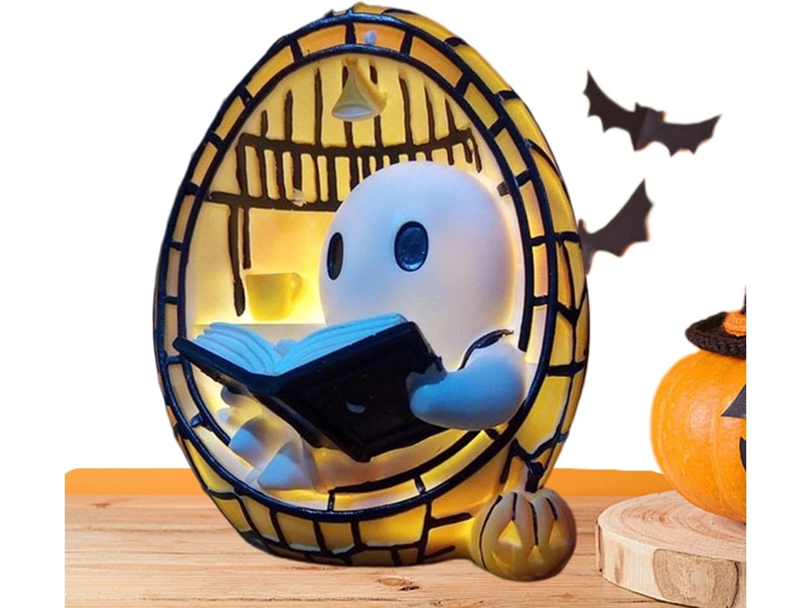 Luminária De Leitura Fofa Decorativa Led Com Mudança Cor Em Formato Para O Halloween, Ideal Para Leitores E Amantes De