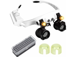 Lupa De Cabeça Com Led, Suporte De Cabeça Multifuncional Com 21 Lentes Intercambiáveis Hiasdfls