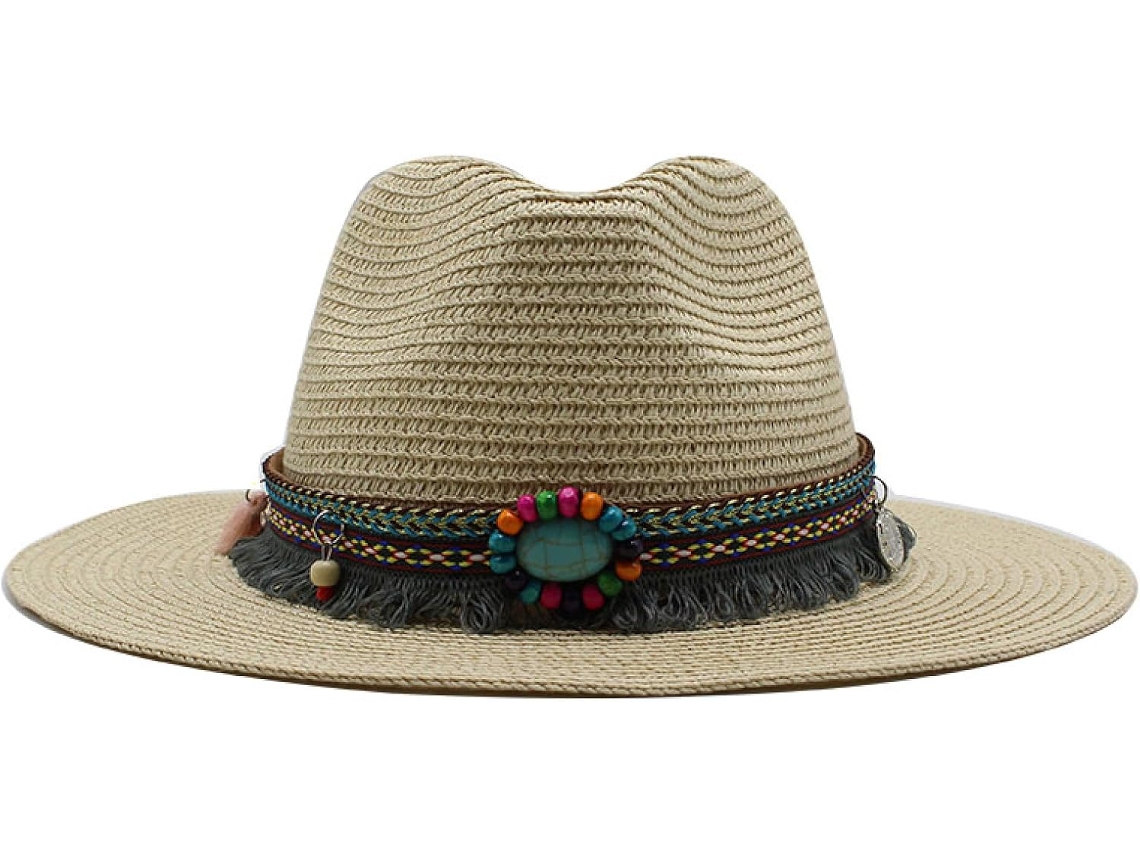 Chapéus de Palha Panamá para Mulheres e Homens, 7 Cores, Fedoras Jazz, Sol Refrescantes o Verão, Chapéu Festa