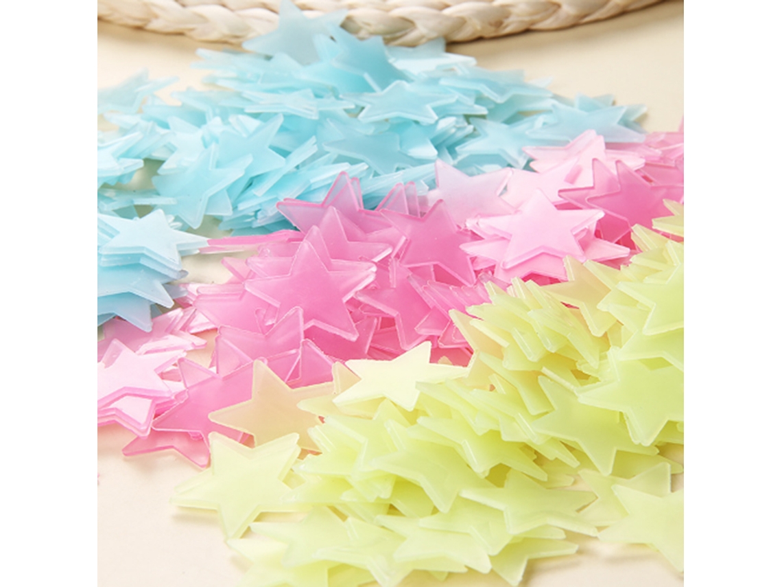 Laxiscreed Stickers 3d Estrelas Luminosas 100pcs Para Decoração Criativa
