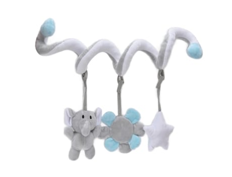 Baby Plush Animal Stroller Toys Spiral Activity Hanging Toys Ringing Bell Crib Stroller Toysgray Zmfsecqnb