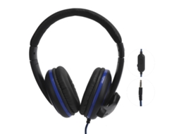 Aetheria fone de Ouvido Gamer com Fio 3.5mm Headset com Microfone para Ps4 Laptop Celular Preto Azul