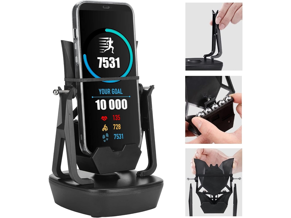Vibrador De Celular Com Dispositivo Automático De Oscilação, Suporte Vibratório Para Celular Com Parada De Movimento, Pedômetro Para Celular Compatíve