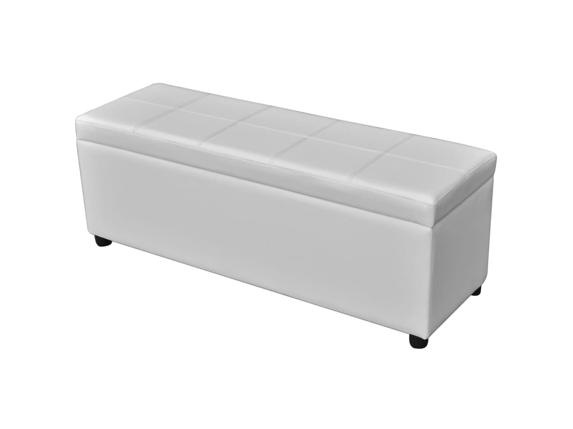 Storage Bench, Storage Benches Vidaxl Branco Couro Artificial (n/a)