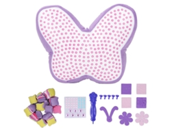 Ats almofada Animal Diy Plush Craft para Crianças, Brinquedo de Descompressão com Cores Brilhantes, Borboleta 34088