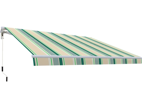 Toldo Manual Completo SMARTSUN Lona de Acrílico (Bege e Verde - 4x2,5m)