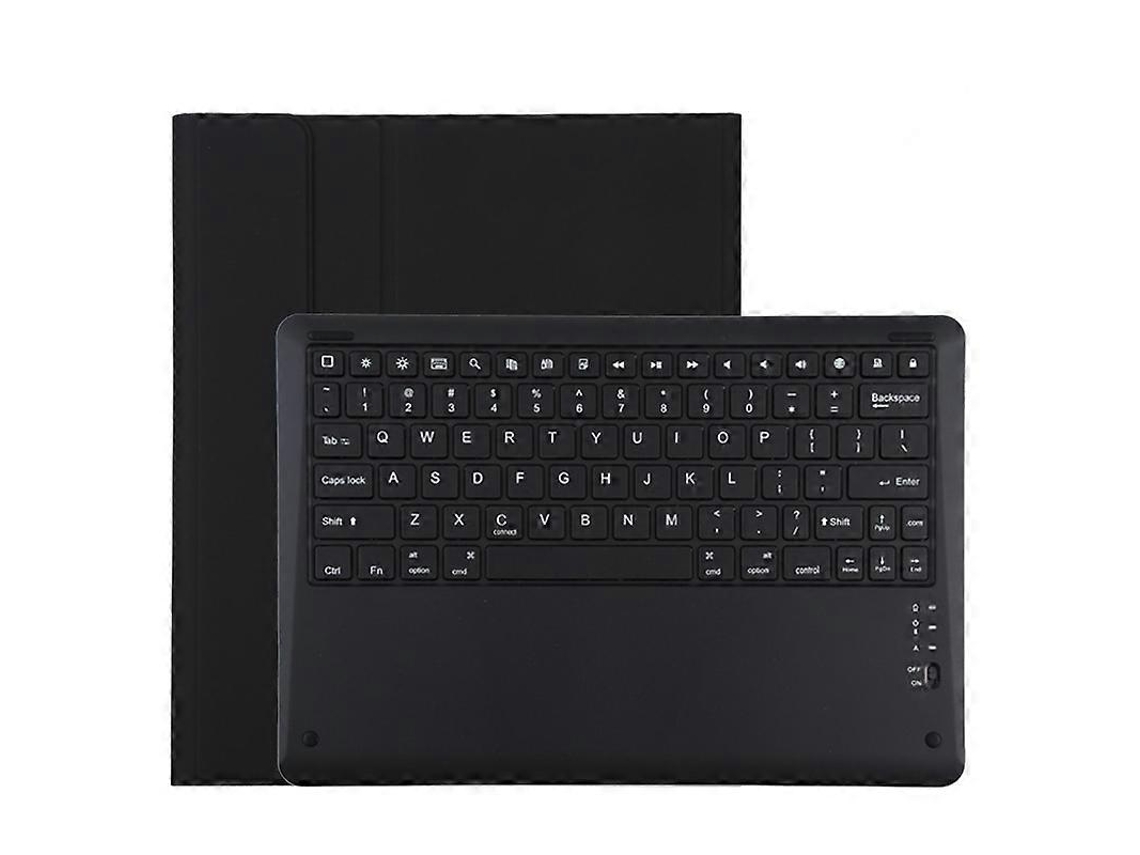 Capa de couro de microfibra com teclado Bluetooth removível, preta T129, para iPad Pro 12,9 polegadas, com suporte WeBake