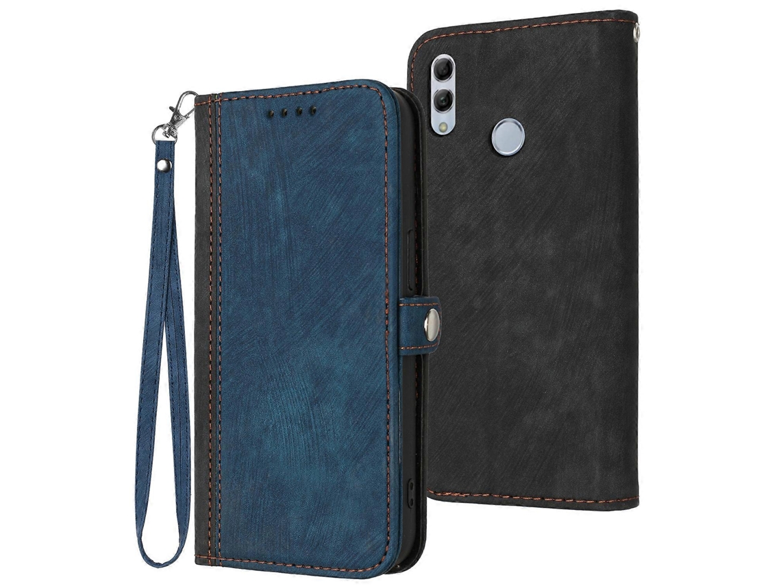 Capa De Couro Para Celular For Honor 10 Lite Com Fivela Lateral E Alça Dupla Dobrável.