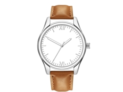 Relógio Masculino de Pulso Casual com Pulseira de Couro Pu e Movimento de Quartzo 2