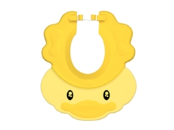 2026 gorro de Banho para Bebê Amarelo Flexível Macio com Fivela Gorro de Shampoo Impermeável