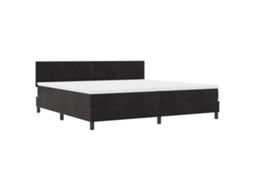 Conjunto 1 Cama Moderna Vidaxl Preto Veludo (200 X 200 Cm)