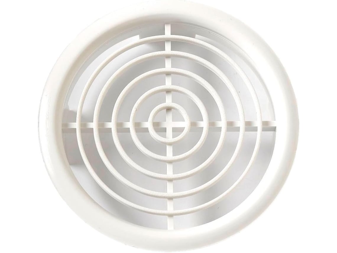 Kit De Instalação Faça-você-mesmo Com 2 Grelhas De Ventilação - Branco Soprado - Para Furo De 100 Mm