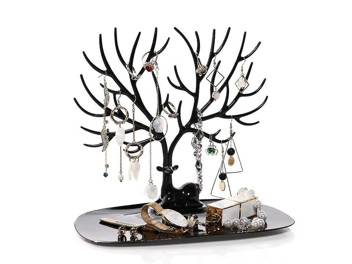2026 porta Collares Y Pulseras Organizador de Joyería Decorativo de Ciervo Con Rama Antler Soporte de Joyería Plástico