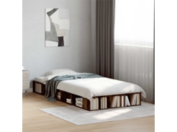 Vidaxl Estrutura De Cama Com Armazenamento Carvalho Fumado 80 X 200 Cm
