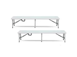 Pacote de 2 bancos dobráveis ​​para catering branco 180x30x43cm 7house