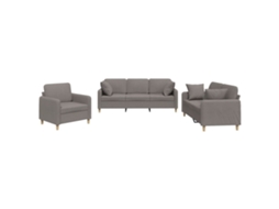 Sofa Set, Sofa Sets Vidaxl Cinzento-acastanhado Tecido (n/a)