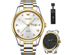 Lurelia Relógio Masculino, Movimento De Quartzo, Analógico, Data/calendário, Luminoso, Aço Inoxidável, Pele, Prata