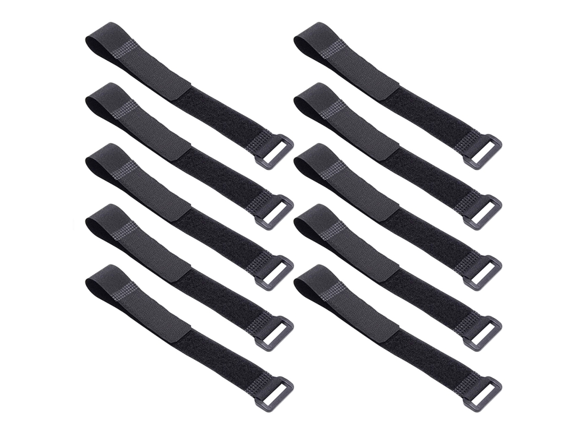 Conjunto De 10 Tiras Fixação Reutilizáveis, Tiras Extensíveis Ajustáveis​​ De Nylon 30 Cm