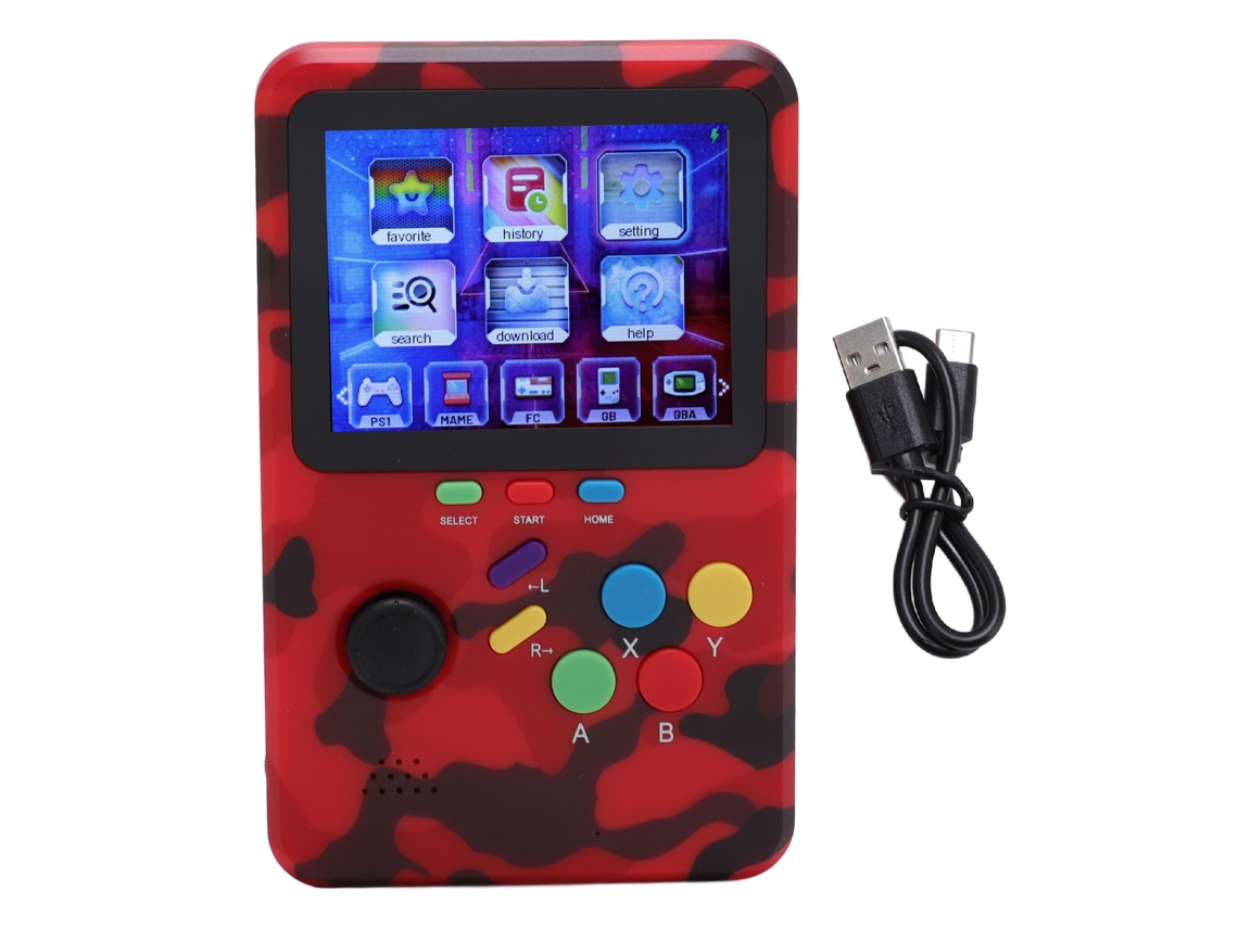 Console de Jogos Retro Portátil, 2.8 Polegadas, 64gb, 1500mah, 10 Emuladores, 3d | S/MARCA