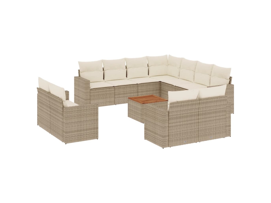 Garden Sofa Set, Garden Sofa Sets Vidaxl Bege Rattan / Vime (n/a)