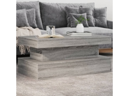 Vidaxl Mesa De Centro Com Luzes Led 90x50x40 Cm Cinzento Sonoma