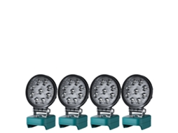 Luz De Trabalho Led De 27w, 2000 Lumens, Compatível Com Várias Baterias,4pcs Work Light Oem