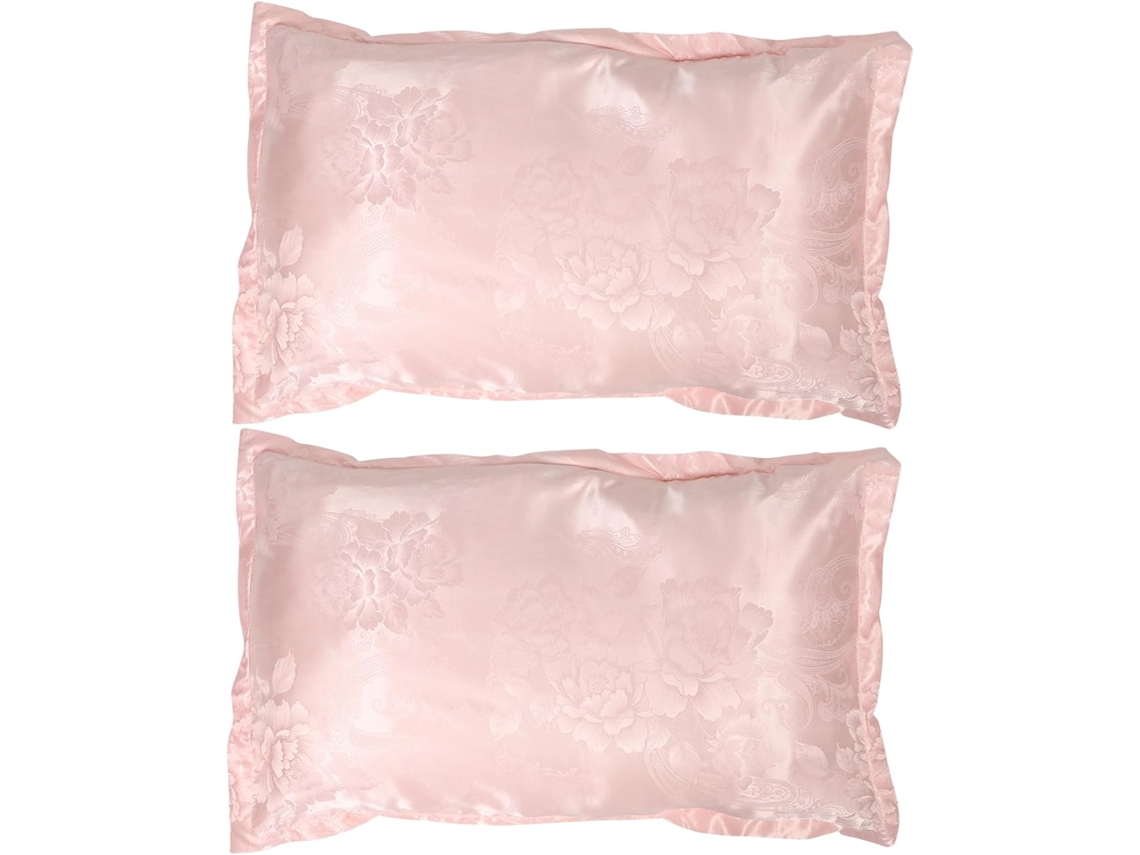 2 Elegantes Fronhas de Cetim Capas Almofada Decorativas Poliéster Macio e Refrescante para Decoração CHABERLU
