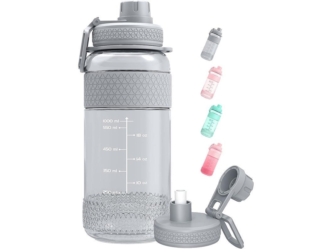 Omni-botella Deportiva 2l Com Marcador De Tempo E Canudo Anti-fugas Material Bpa Free Ideal Para Academia E Senderismo